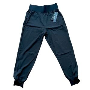 Downtown Motion Everyday Ankle Cuffed Track Pants Joggers in Black size Large